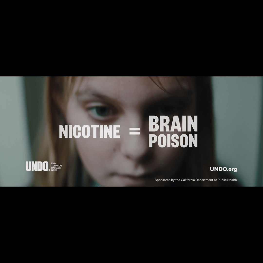 Nicotine = brain poison girl